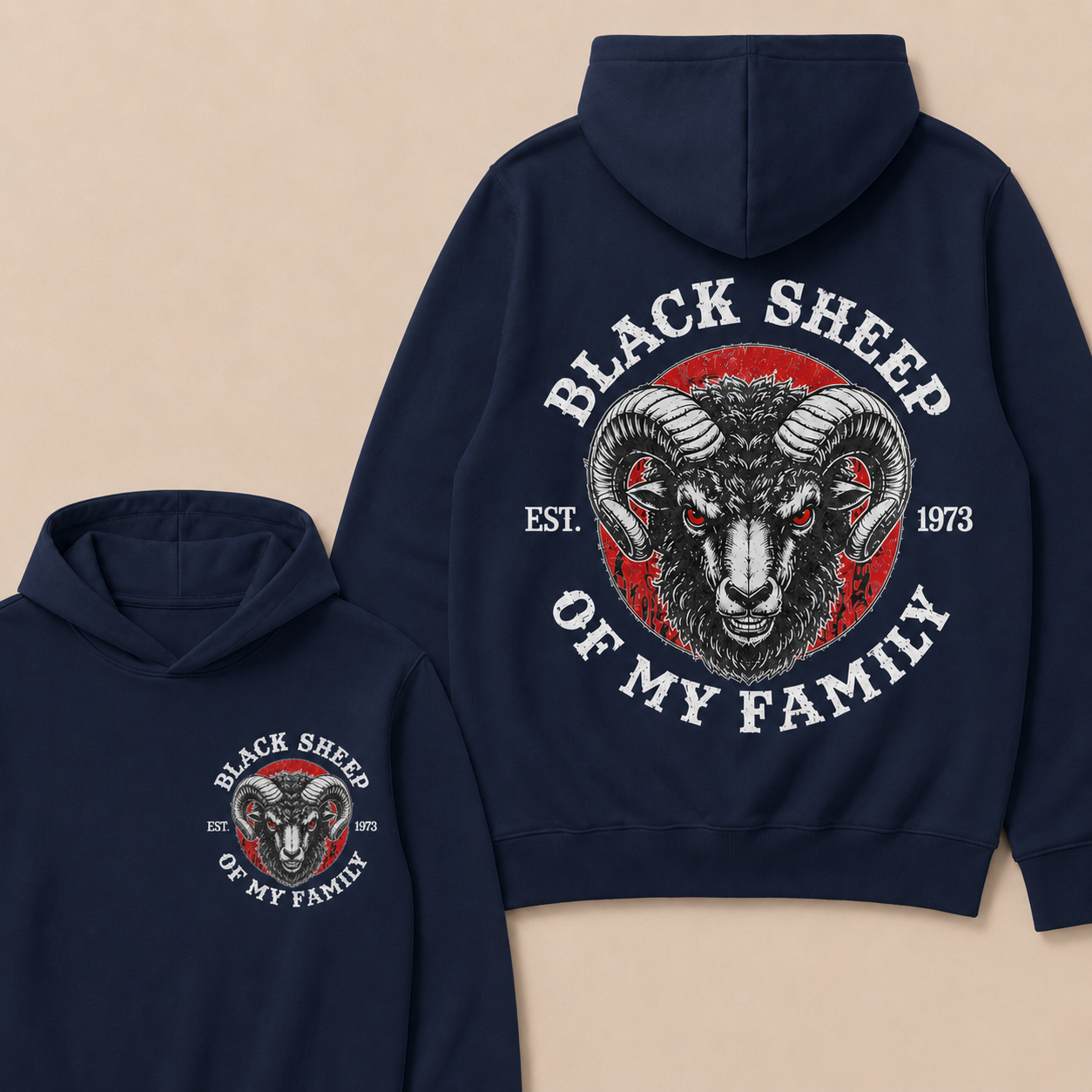 BLACK SHEEP OF MY FAMILY Custom Est.Year Hoodie