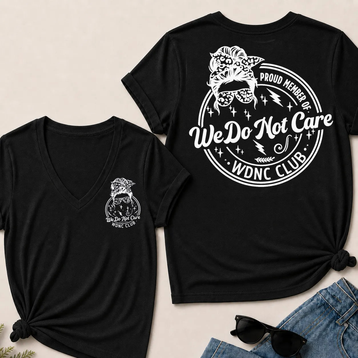 Proud Member Of WDNC Club We Do Not Care V-Neck T-Shirt