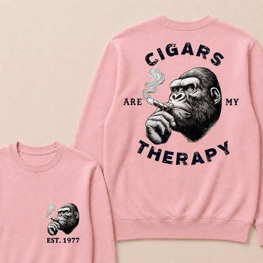Cigars Therapy Custom Est.Year Crewneck