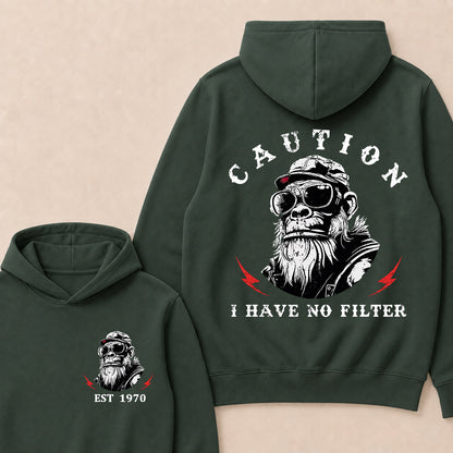 Caution I Have No Filter Custom Est.Year Hoodie