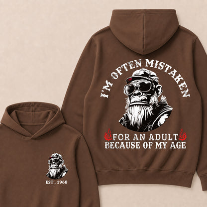 I'm Often Mistaken For An Adult Because Of My Age Custom Est.Year Hoodie