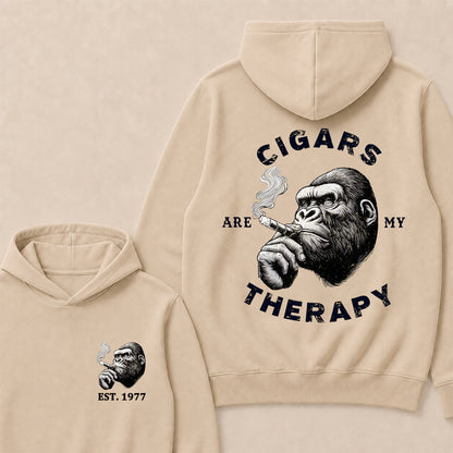 Cigars Therapy Custom Est.Year Hoodie