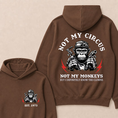 Not My Circus Not My Monkeys Custom Est.Year Hoodie