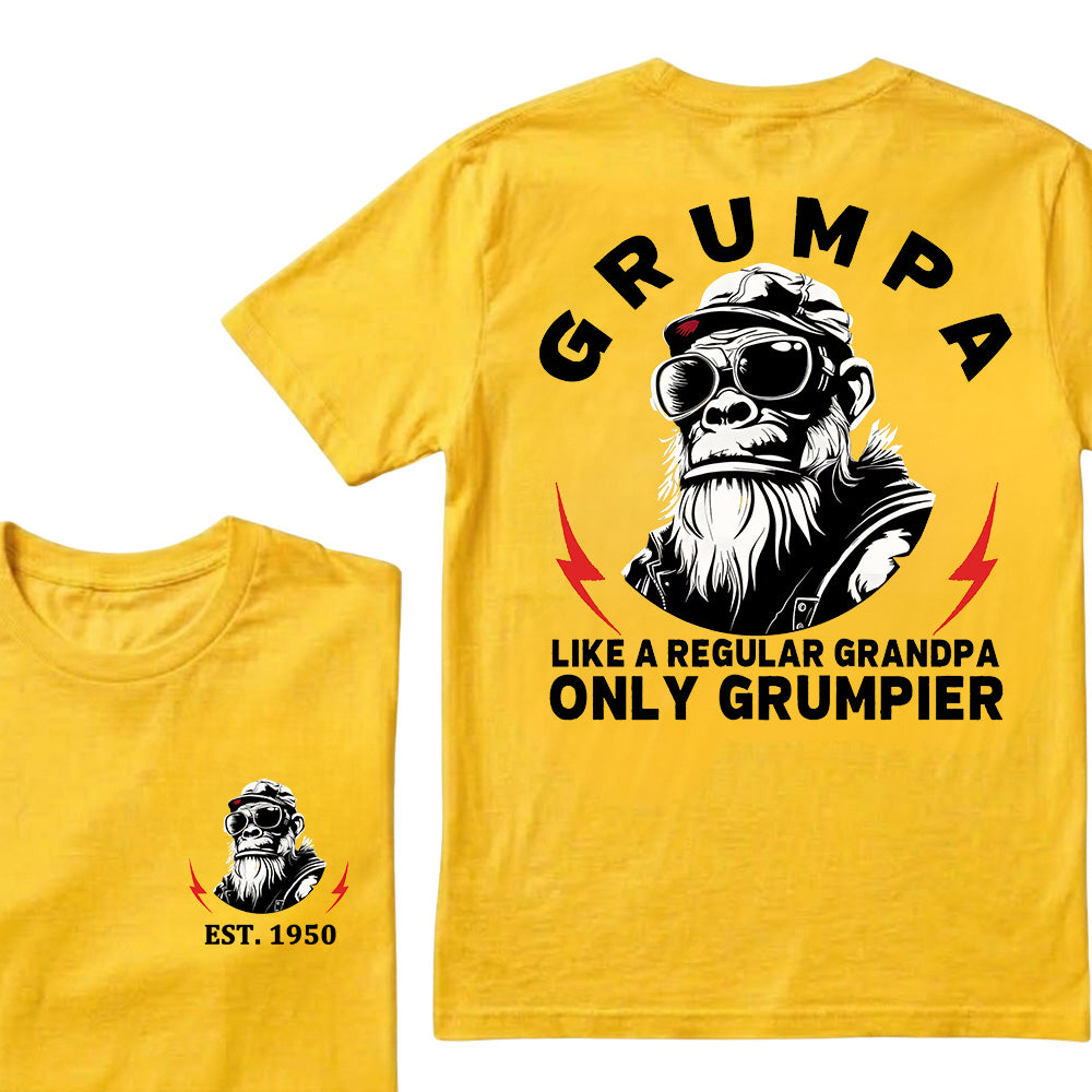 Grumpa Like A Regular Grandpa Only Grumpier Custom Est.Year T-Shirt