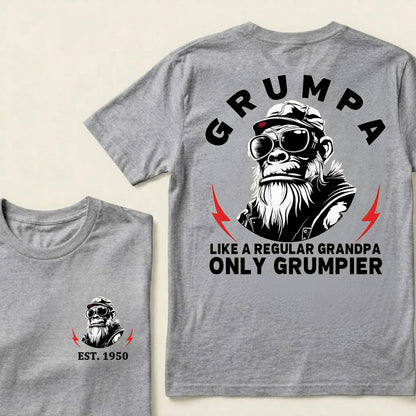 Grumpa Like A Regular Grandpa Only Grumpier Custom Est.Year T-Shirt