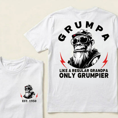 Grumpa Like A Regular Grandpa Only Grumpier Custom Est.Year T-Shirt