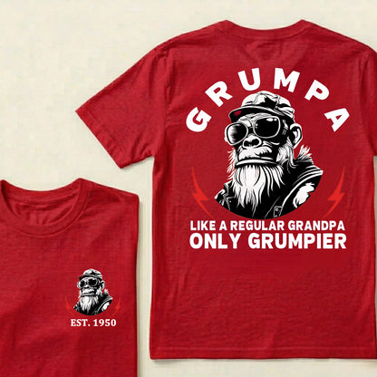Grumpa Like A Regular Grandpa Only Grumpier Custom Est.Year T-Shirt
