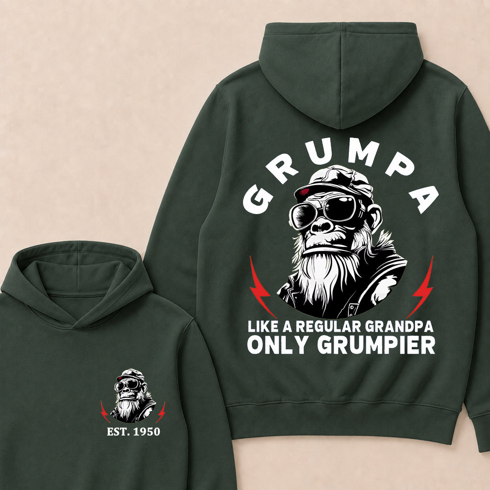 Grumpa Like A Regular Grandpa Only Grumpier Custom Est.Year Hoodie