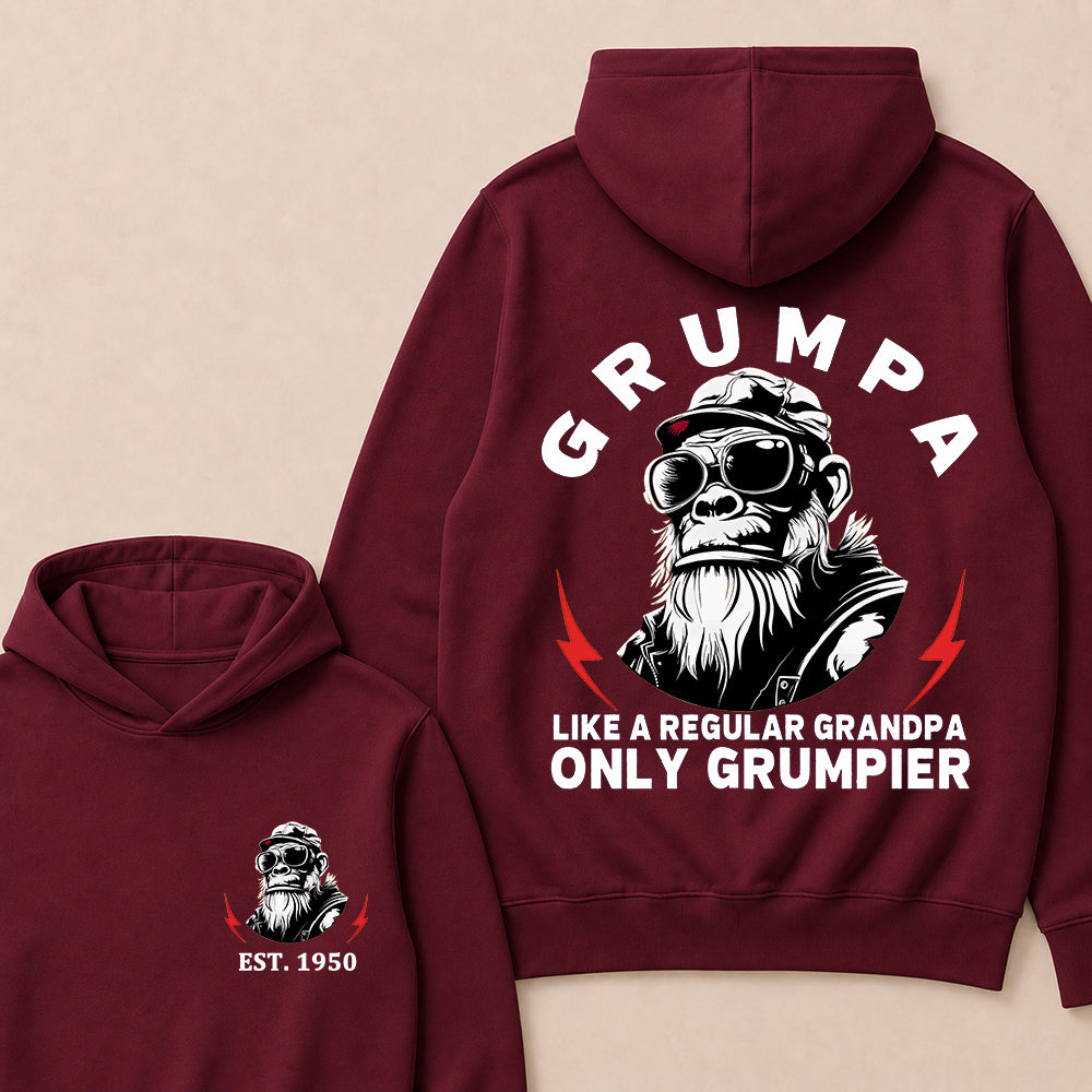 Grumpa Like A Regular Grandpa Only Grumpier Custom Est.Year Hoodie