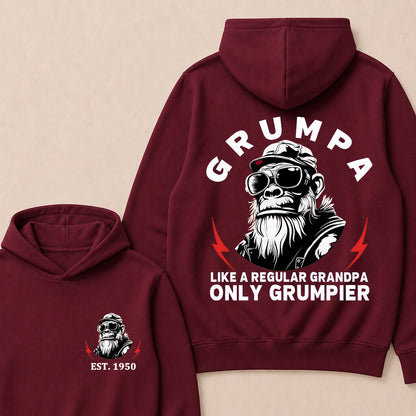 Grumpa Like A Regular Grandpa Only Grumpier Custom Est.Year Hoodie