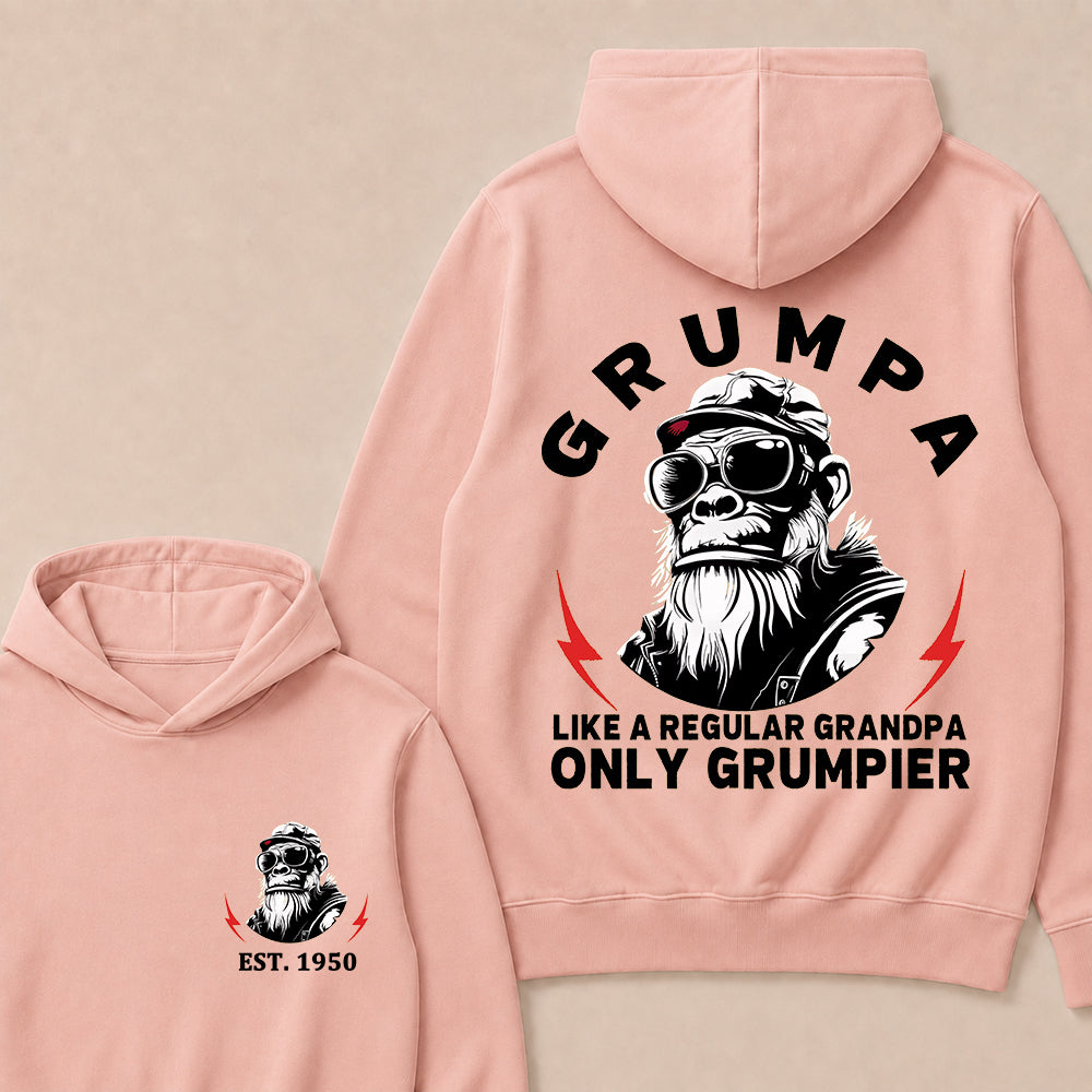 Grumpa Like A Regular Grandpa Only Grumpier Custom Est.Year Hoodie
