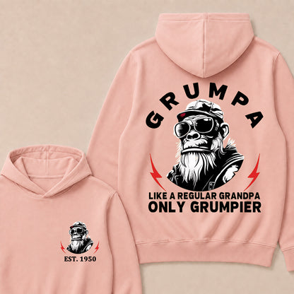 Grumpa Like A Regular Grandpa Only Grumpier Custom Est.Year Hoodie