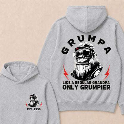 Grumpa Like A Regular Grandpa Only Grumpier Custom Est.Year Hoodie