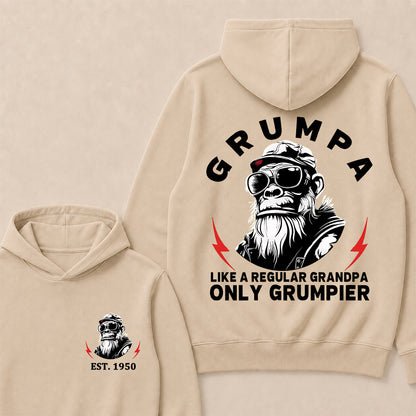 Grumpa Like A Regular Grandpa Only Grumpier Custom Est.Year Hoodie