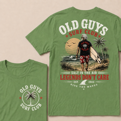 Custom EST.Year Vintage Beach "Old Guys Surf Club" Casual Graphic T-Shirt