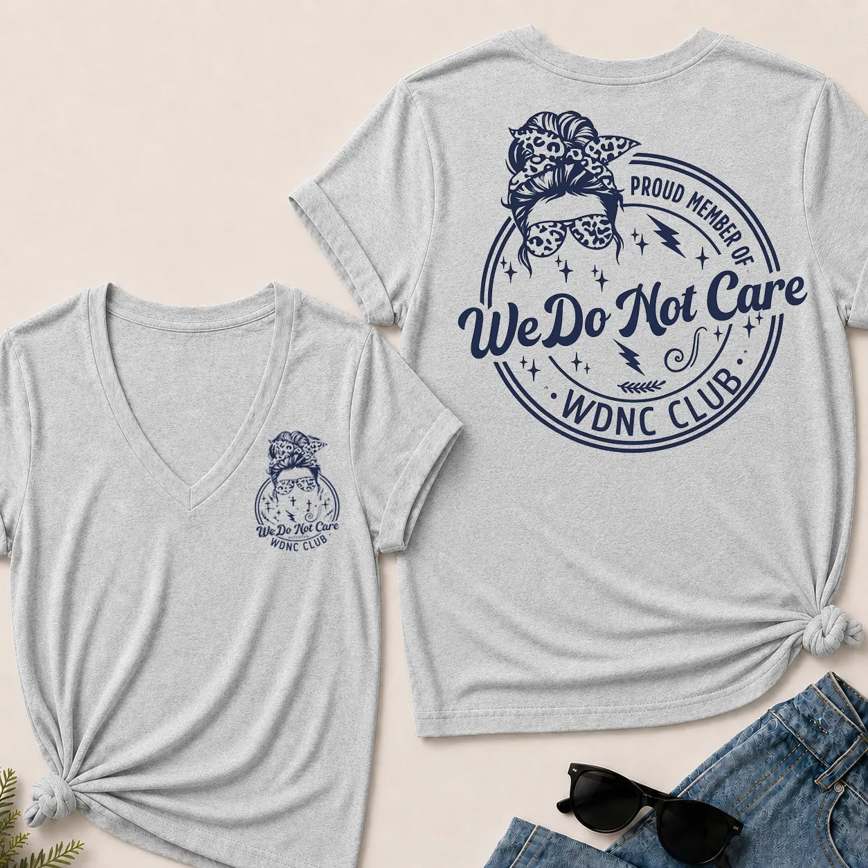 Proud Member Of WDNC Club We Do Not Care V-Neck T-Shirt