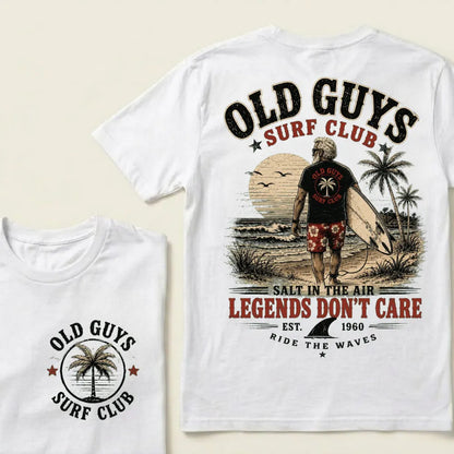 Custom EST.Year Vintage Beach "Old Guys Surf Club" Casual Graphic T-Shirt