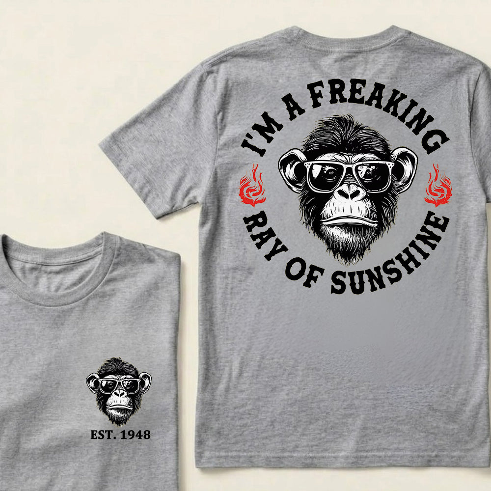 I'm A Freaking Ray Of Sunshine Custom Est.Year T-Shirt