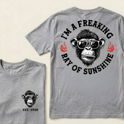 I'm A Freaking Ray Of Sunshine Custom Est.Year T-Shirt