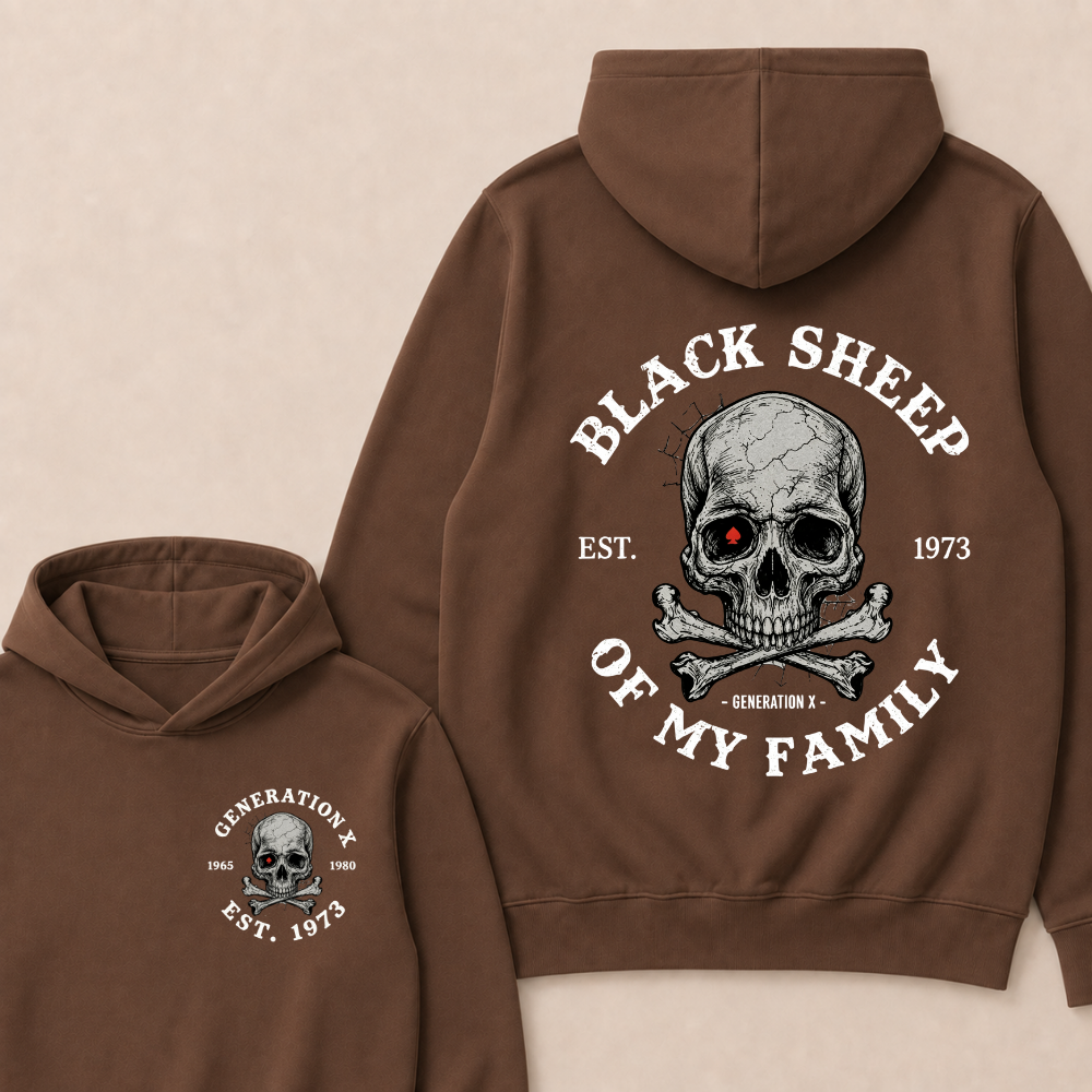 Custom Your Year Black Sheep Of My Family Generation X EST.Year Hoodie