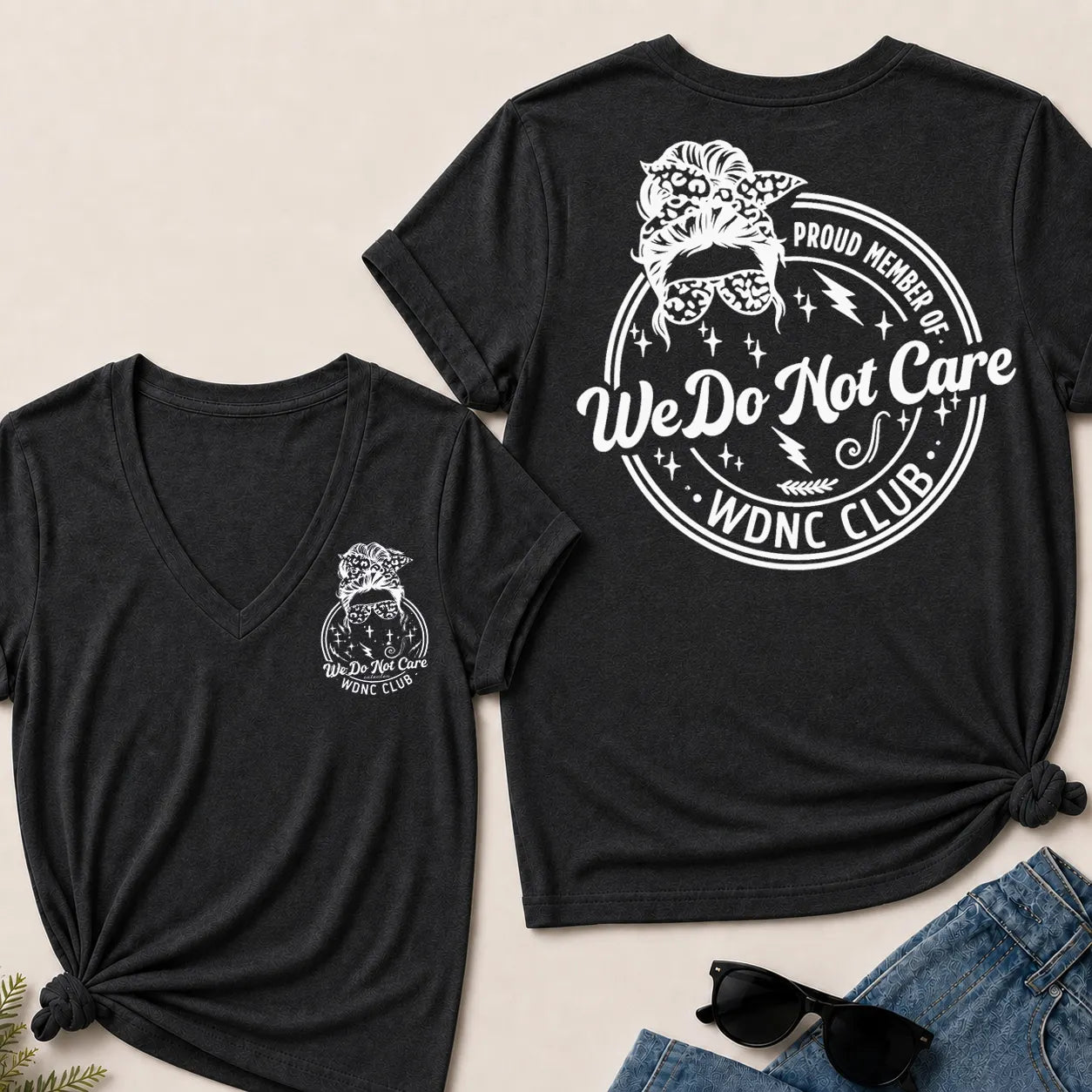 Proud Member Of WDNC Club We Do Not Care V-Neck T-Shirt