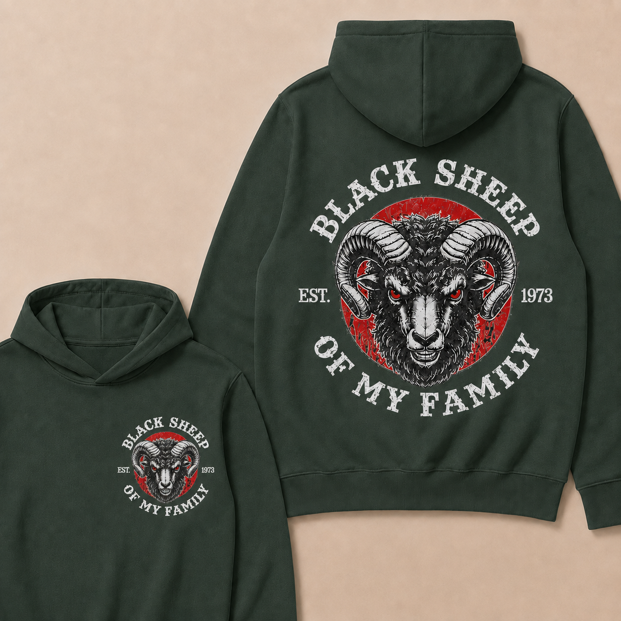 BLACK SHEEP OF MY FAMILY Custom Est.Year Hoodie