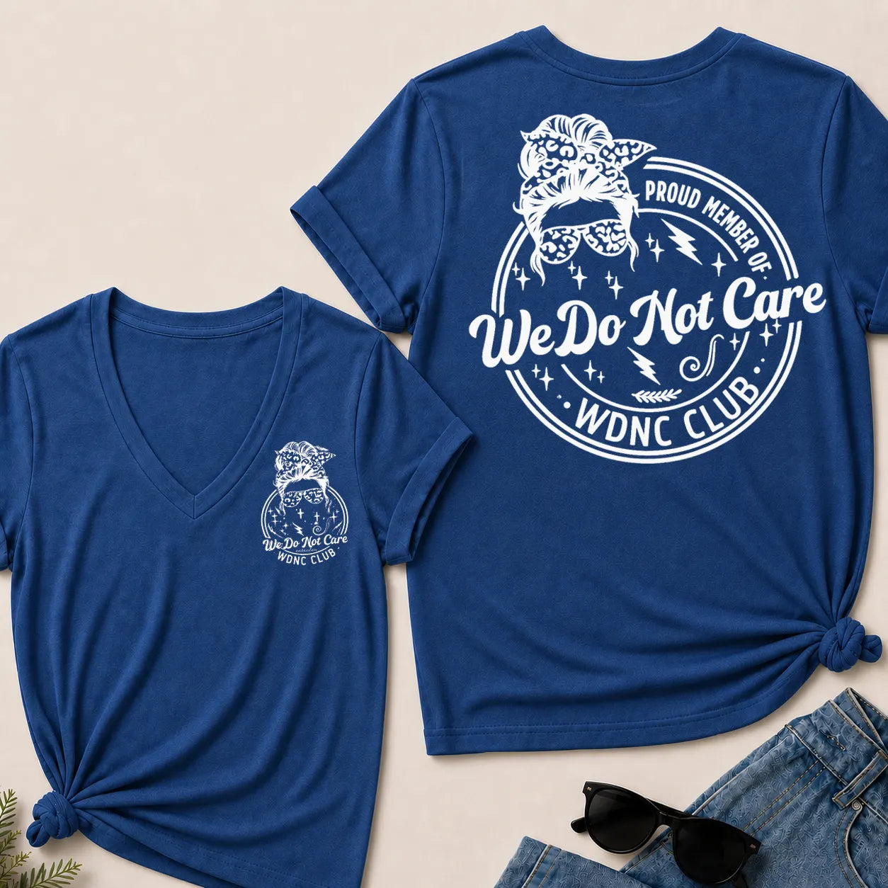 Proud Member Of WDNC Club We Do Not Care V-Neck T-Shirt