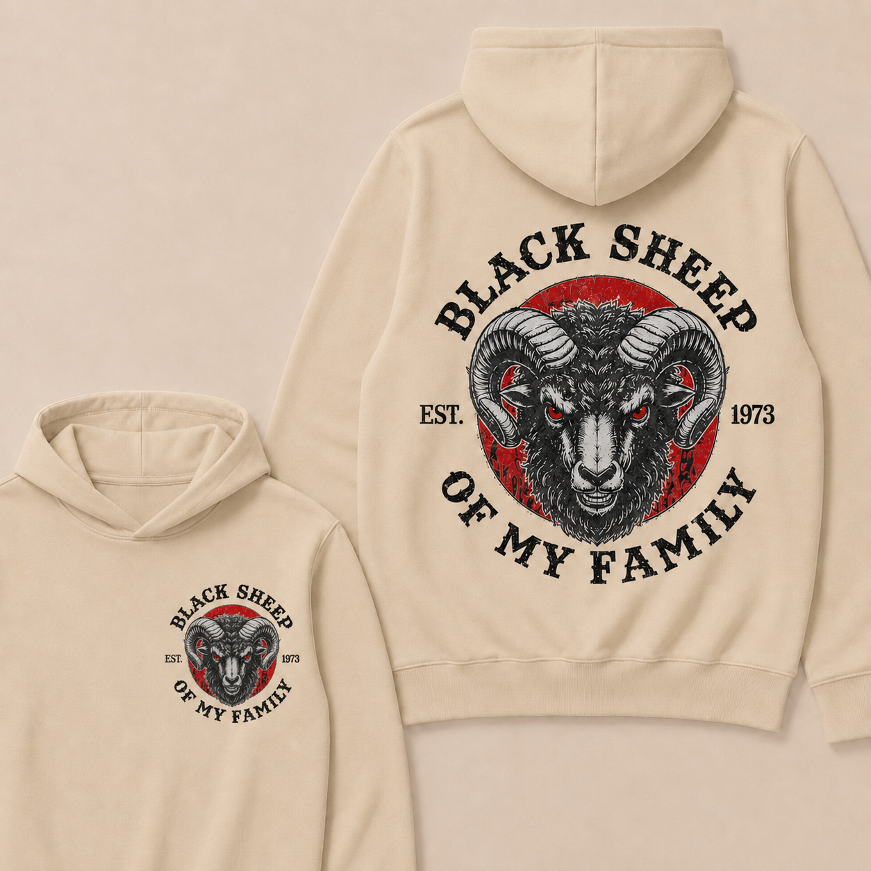 BLACK SHEEP OF MY FAMILY Custom Est.Year Hoodie