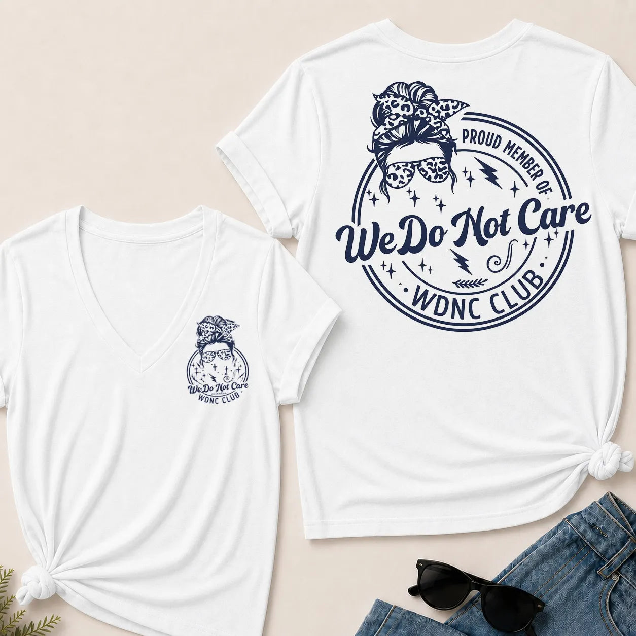 Proud Member Of WDNC Club We Do Not Care V-Neck T-Shirt