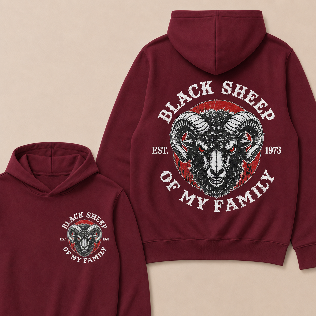 BLACK SHEEP OF MY FAMILY Custom Est.Year Hoodie