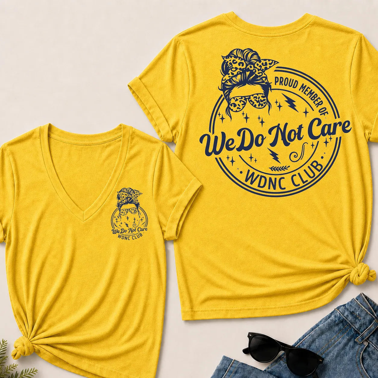 Proud Member Of WDNC Club We Do Not Care V-Neck T-Shirt