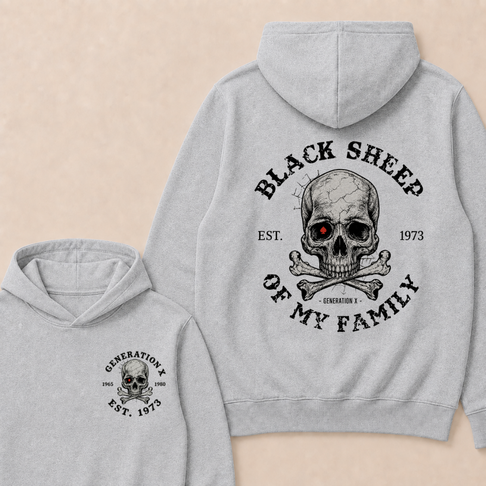 Custom Your Year Black Sheep Of My Family Generation X EST.Year Hoodie