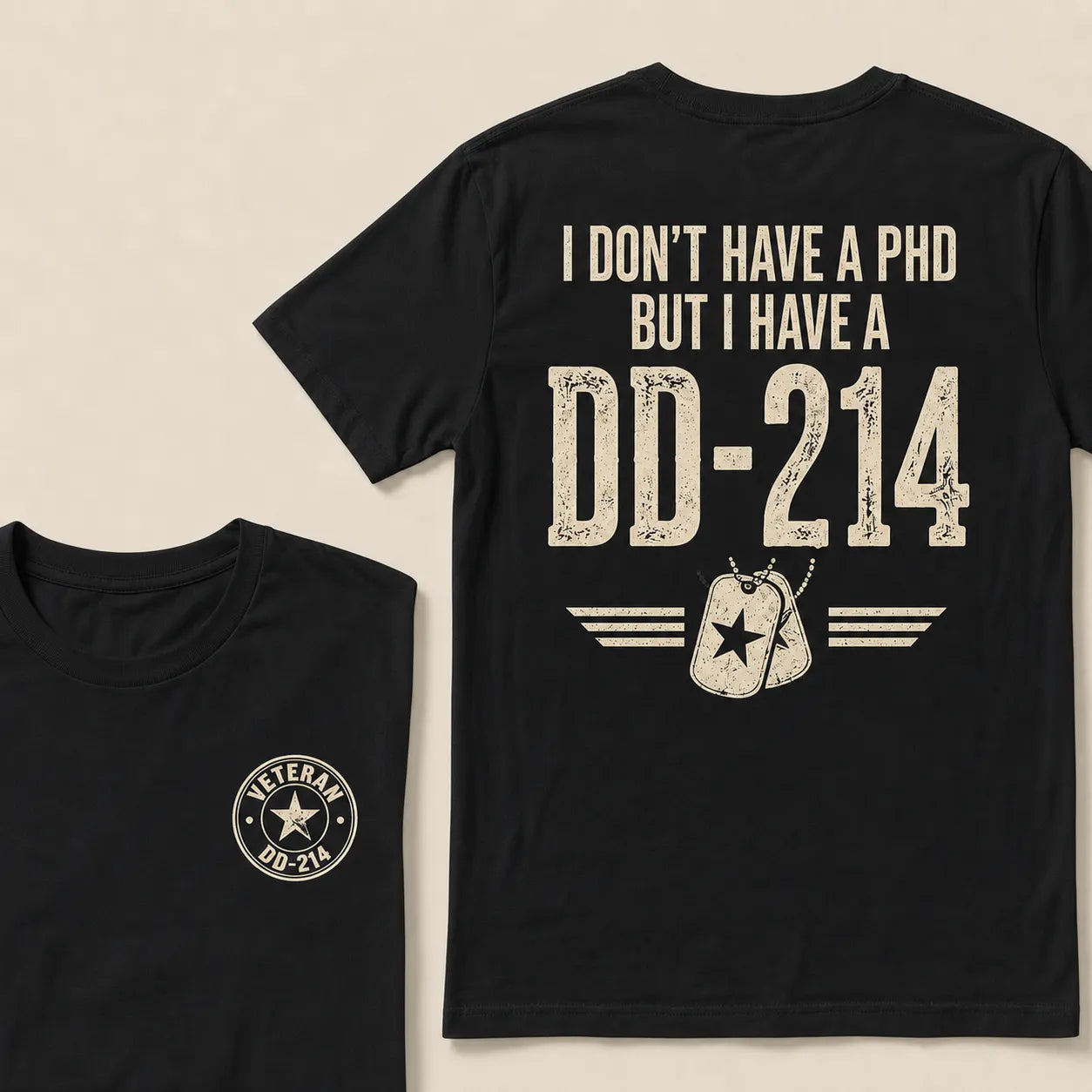 Veteran DD-214 Shirt For Men – Military Pride Graphic Tee For Retired Veterans