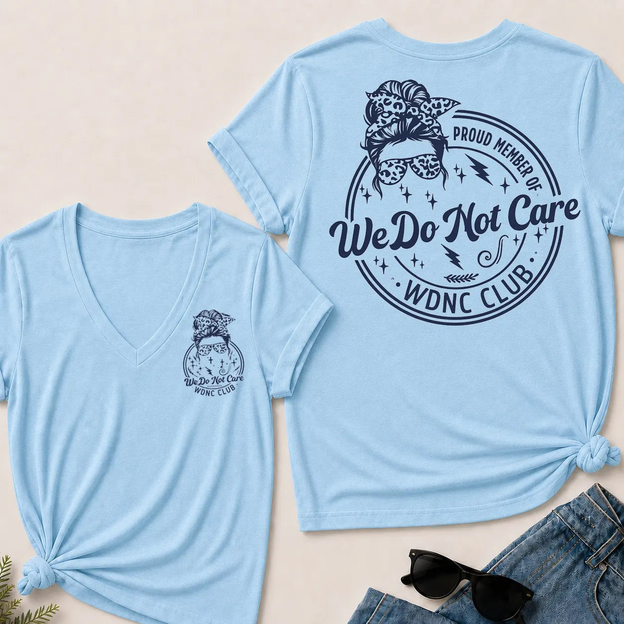 Proud Member Of WDNC Club We Do Not Care V-Neck T-Shirt