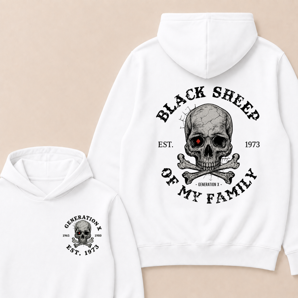 Custom Your Year Black Sheep Of My Family Generation X EST.Year Hoodie
